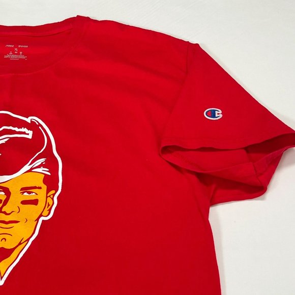 Tom Brady‎ Tampa Bay Buccaneers Champion XL T-Shirt Face Graphic Print Red - Picture 3 of 8